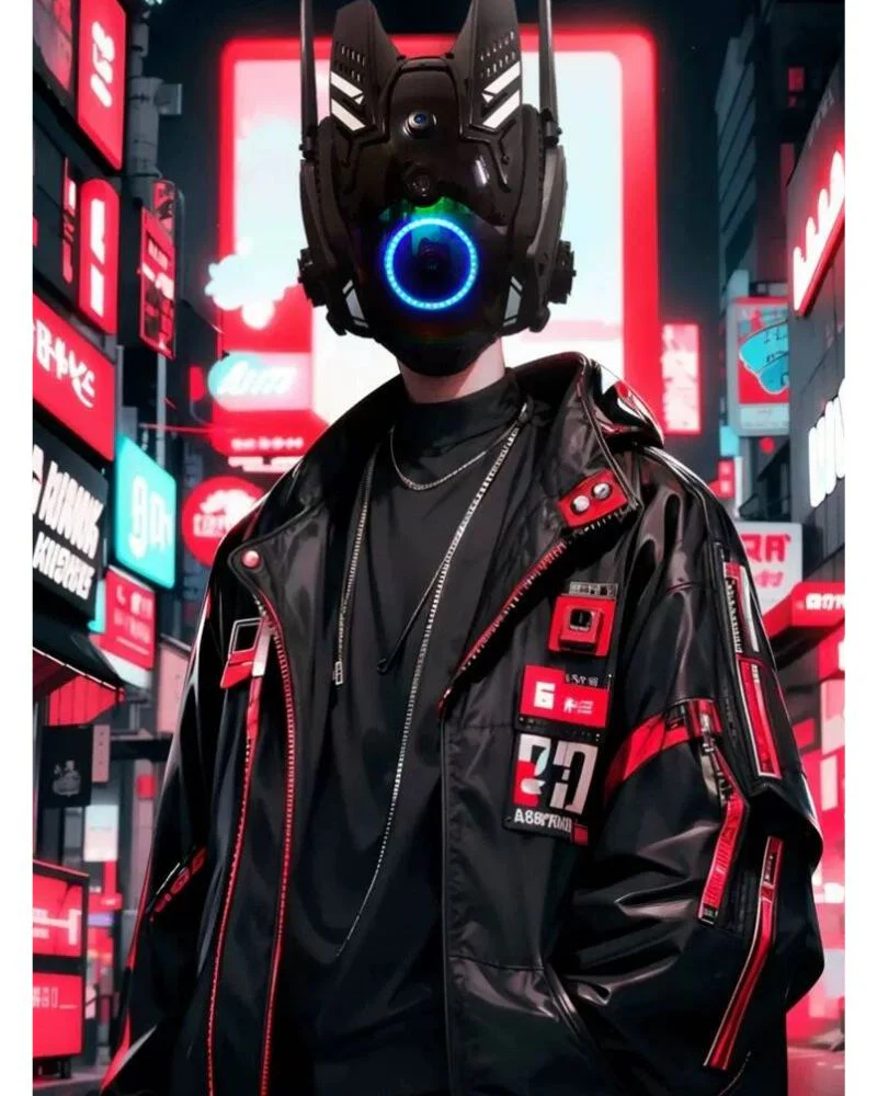 Cyberpunk Sci-Fi Future Helmet - Image 8