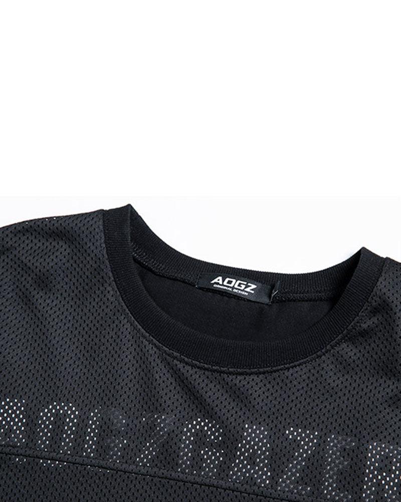 Fake Two-piece Mesh Techwear T-Shirt - Image 13