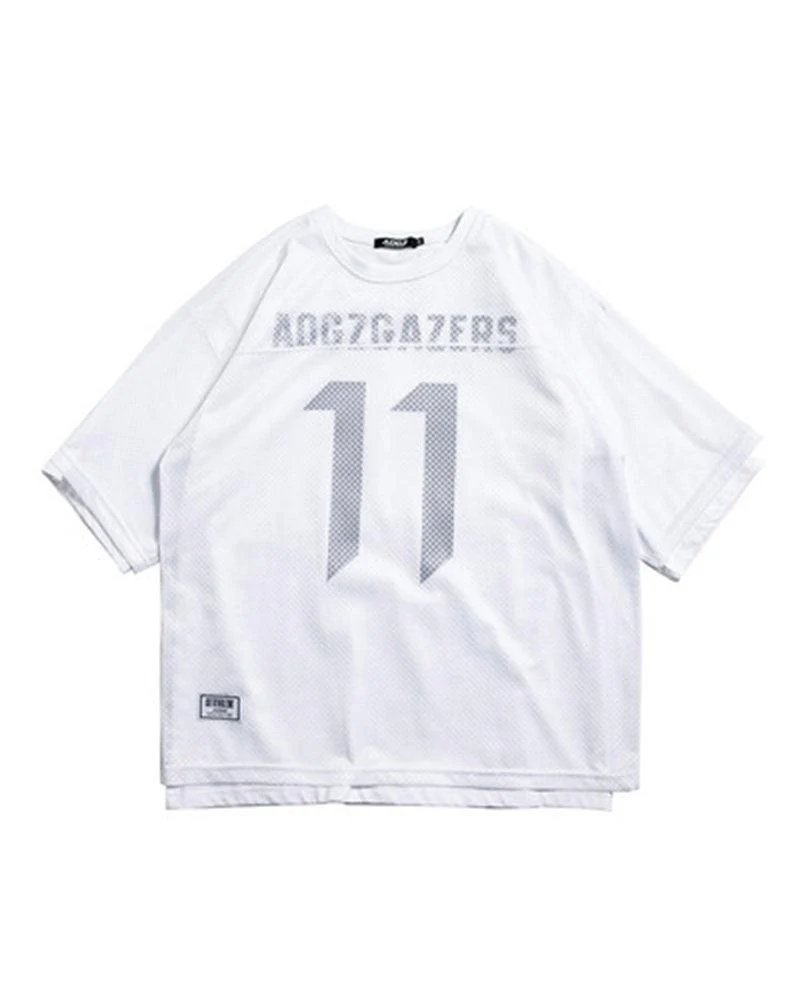 Fake Two-piece Mesh Techwear T-Shirt - Image 6