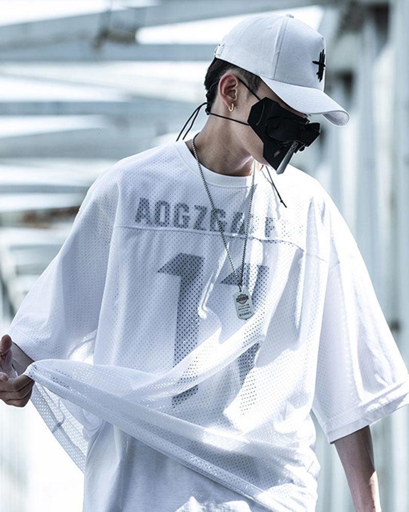Fake Two-piece Mesh Techwear T-Shirt - Image 7