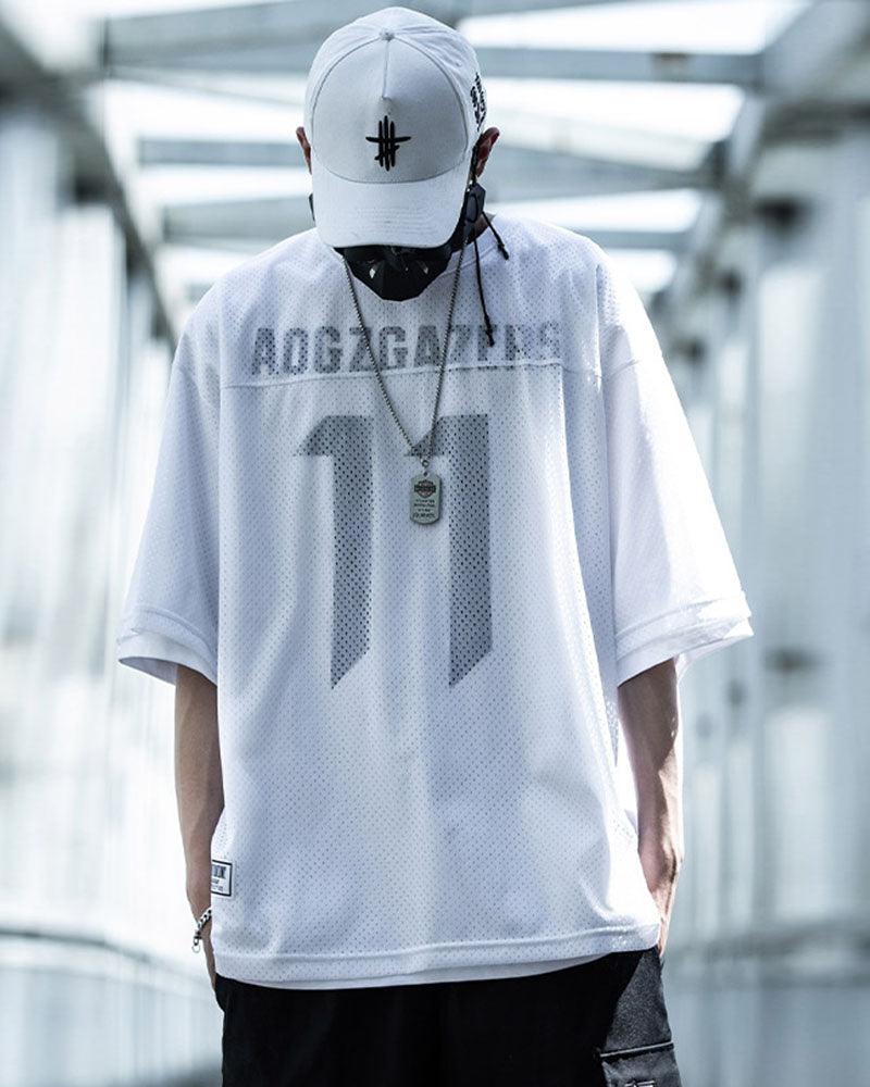 Fake Two-piece Mesh Techwear T-Shirt - Image 8