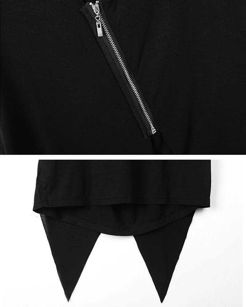 Japanese Techwear Irregular Zipper T-Shirt - Image 10