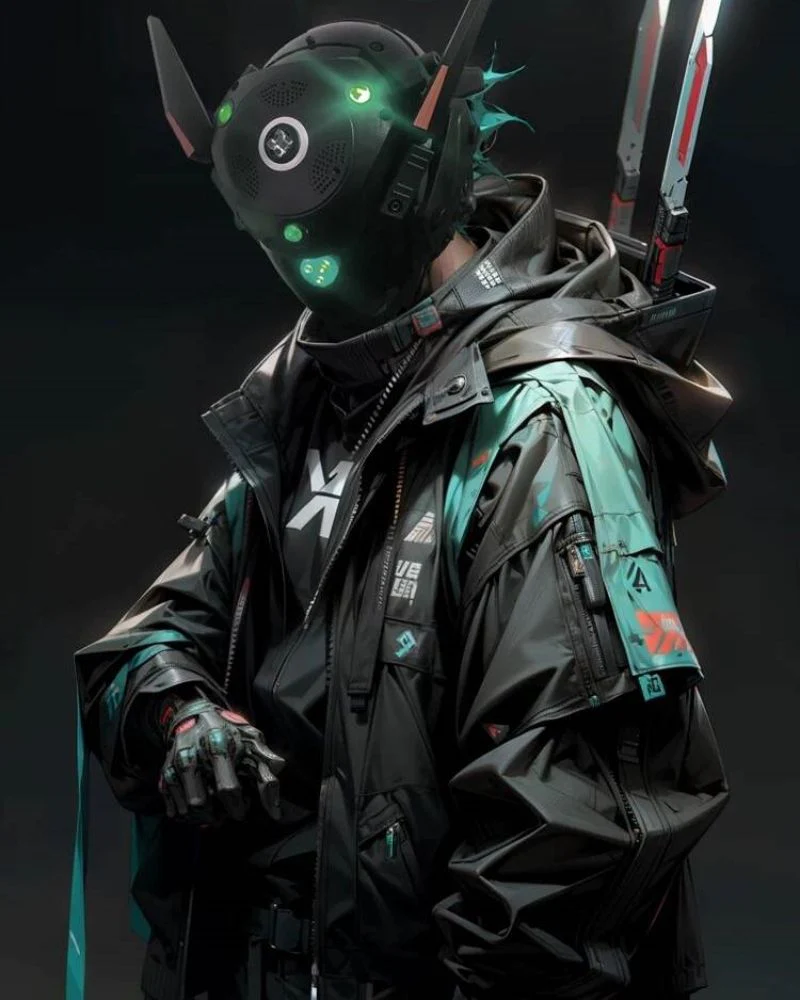 Mechanical Illuminated Cyberpunk Helmet - Image 3
