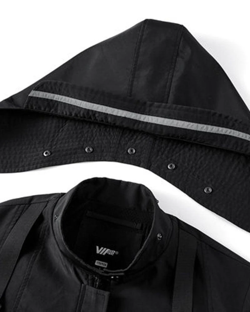 Techwear Futuristic Short Sleeve Hooded Jacket - Image 13
