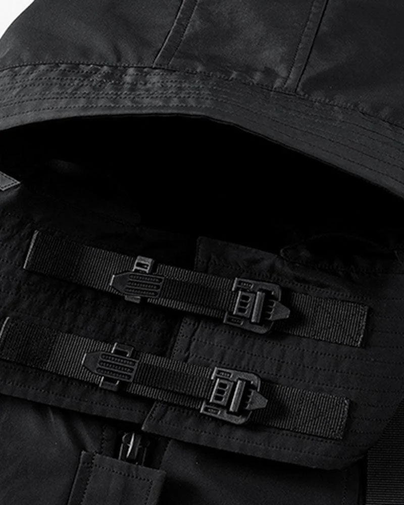Techwear Futuristic Short Sleeve Hooded Jacket - Image 16