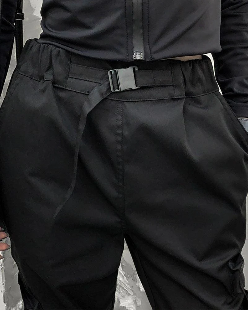 Techwear Outfits Black Jacket And Pants Set(Sold Separately) - Image 13