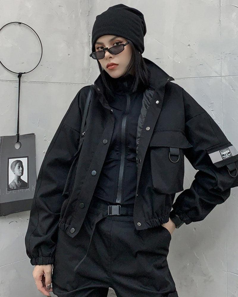 Techwear Outfits Black Jacket And Pants Set(Sold Separately) - Image 4