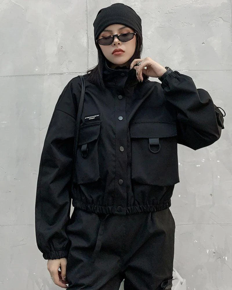 Techwear Outfits Black Jacket And Pants Set(Sold Separately) - Image 5