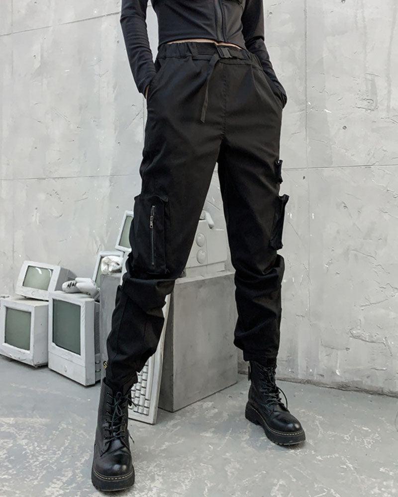Techwear Outfits Black Jacket And Pants Set(Sold Separately) - Image 6