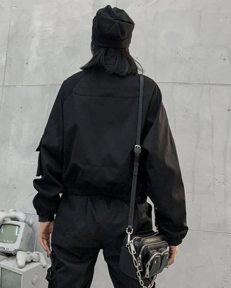 Techwear Outfits Black Jacket And Pants Set(Sold Separately) - Image 7
