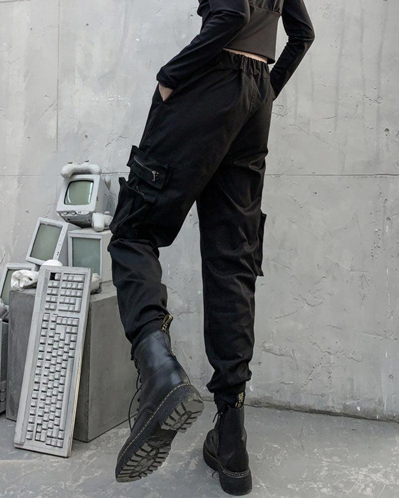 Techwear Outfits Black Jacket And Pants Set(Sold Separately) - Image 9