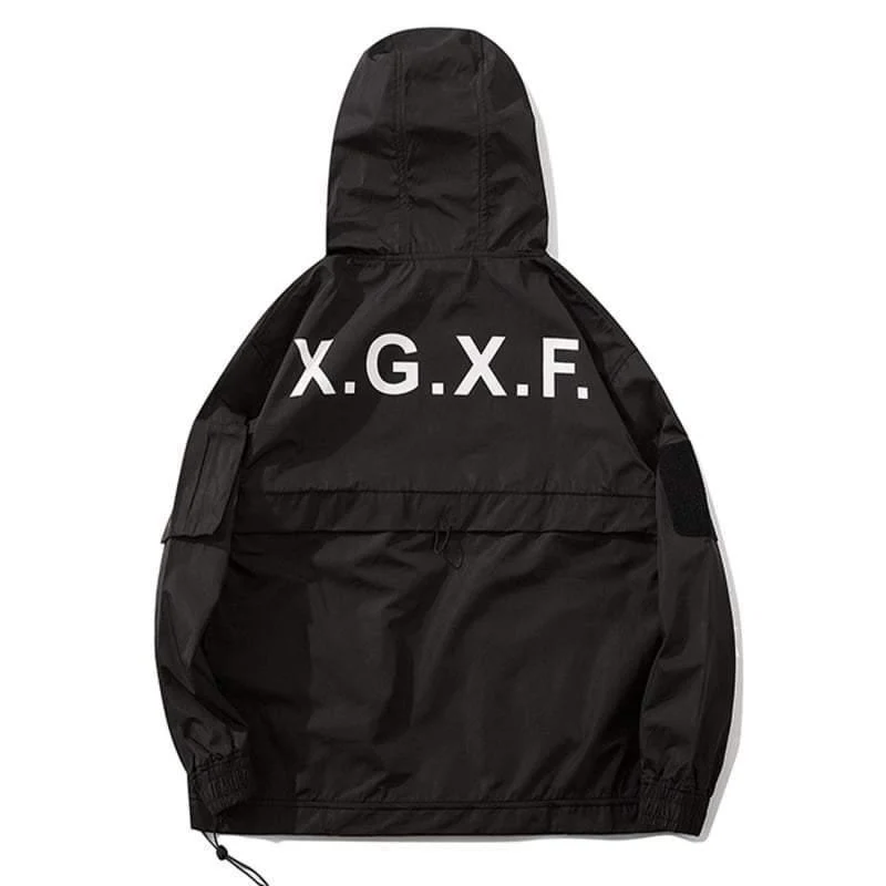 Techwear Streetwear Big Pocket Hooded Jacket - Image 3