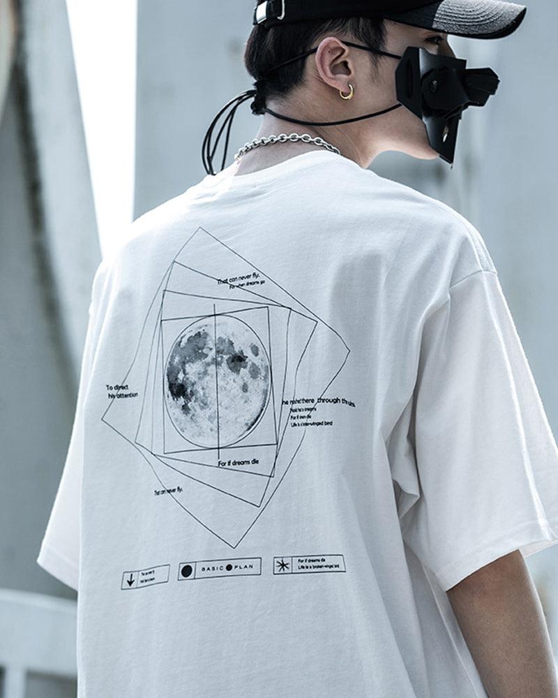 Time Stands Still Moon Universe Sci-Fi T-Shirt - Image 8