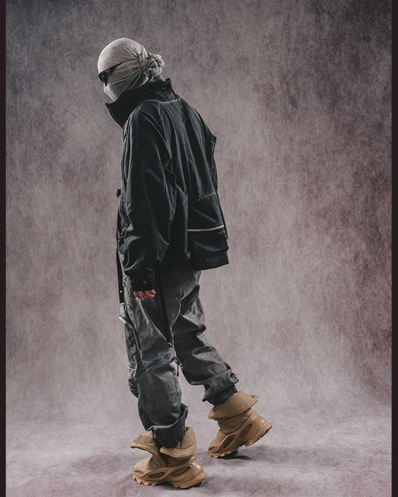 Wasteland Wear 3D Cut Distressed Double-Layer Cargo Pants - Image 16