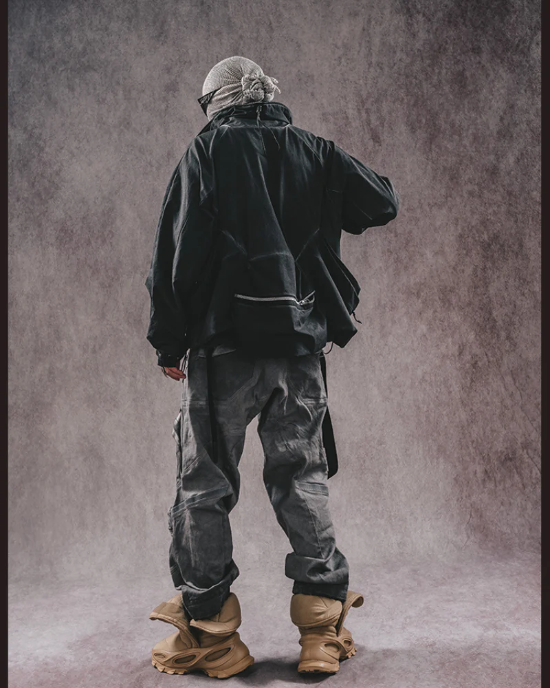 Wasteland Wear 3D Cut Distressed Double-Layer Cargo Pants - Image 17