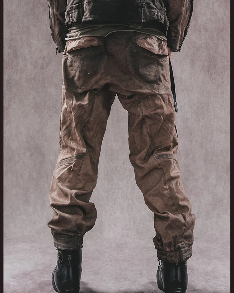 Wasteland Wear 3D Cut Distressed Double-Layer Cargo Pants - Image 4